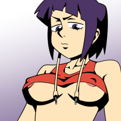 Some more stream art, this time of Jiro from BNHA. I chose the smallest-chested 1-A girl for an underboob shot since I figured it’d be a neat challenge.