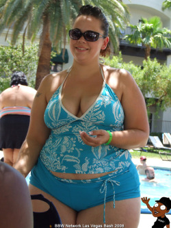 planetofthickbeautifulwomen:   Sexy Plus Sized woman Patricia Douglass @ The Bodacious Magazine BBW Network Pool Party Bash Las Vegas 2008.                   What is her name???                  Found it: Patricia Douglass
