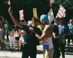 lapfulofmisha:  braydaaan:  outrising:  ‘Gay Cop Kiss’ Enrages Westboro Baptist Church, Unites Everybody ElseA cop has turned the tables on the Westboro Baptist Church after they posted a photo of him kissing his boyfriend in protest on Twitter…