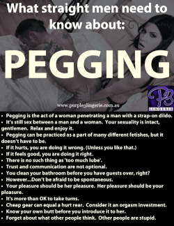 subgirltx:  Not my kink, but in case someone is curious about pegging  Same here