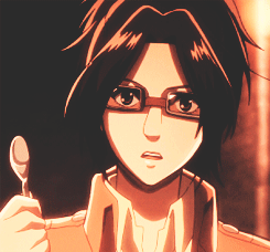 technolyzed-deactivated20170503:  Favorite Characters: Hanji Zoe || Shingeki No Kyojin &ldquo;What if the true nature of the titans is completely different from how they appear to us? I want to try to look at the titans at an angle different from the