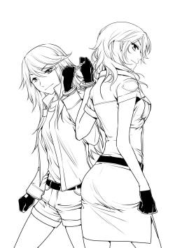 Nadia (motorbike girl) &amp; Crystal (police officer) from Magnet (future story?) by Ratana Satis