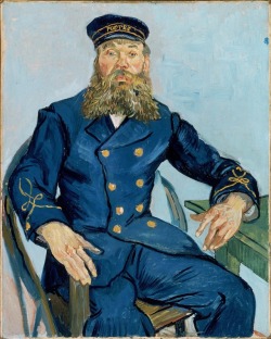 Various portraits of Joseph Roulin by Van Gogh