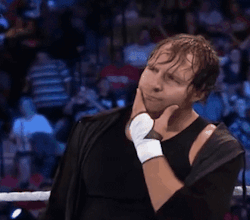 ambreignstrain:  Some (very) early SmackDown Ambrose gifs - reacting to Sheamus.