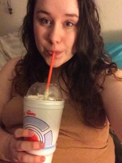 stonedsummer7:  Was a productive little fatty today, so I wasn’t around much. But I did treat myself to a 32oz shake from Sonic! Half price after 8 for those trying to bulk up without going broke! I’m enjoying my strawberry cheesecake :D 