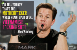 thisiseverydayracism:  18mr:  In 1988, Mark Wahlberg attacked two Asian American men in separate racially motivated hate crimes. The first, Thanh Lam, was pummeled with a 5-foot long wooden stick. According to court documents, Wahlberg screamed “Vietnam