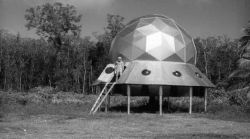 atomic-flash:  Alien ship disguised as a geodesic dome: Frankenstein Meets the Spacemonster (1965)
