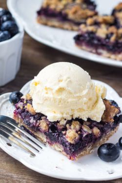 fullcravings:Blueberry Oatmeal Crumble Bars Like this blog? Visit my Home Page or Video page for more!And please Subscribe to the Email Club  (it&rsquo;s free) for a sexy bonus gift :)~Rebloging the Art of the female form, Sweets, and Porn~