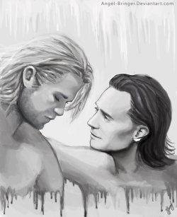thorkiodinsons:  Thor and Loki)by Angel-bringer
