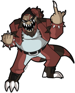  This was a tiny art trade I did with the super cool VoxRobotics!  For my part, she wanted me to draw her fairly bad ass looking character,  Ripjaws! :D  