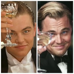 elkane:  Jack Dawson… Penniless artist who wins a ticket onto Titanic in 1912, attends a first class dinner, develops a taste for the finer things in life, pockets the Heart of the Ocean, survives the sinking, pawns the diamond, spends the following