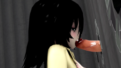 juicytomaco: Being extremely shy, but wanting to play with a cock. Tomoko decided to try working at a gloryhole. She could try imitating what happens in her eroge, and at the same time being hidden from the person behind the wall~ It’s a win-win-win!