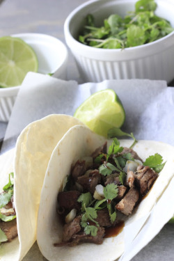 tarot-sybarite:  Sweet Whiskey Steak TacosPrep Time-Marinate Overnight or at least 1hr  Cook Time-6-10 mins Yield- 12 tacos IngredientsMarinade&frac12; cup dark brown sugar&frac14; cup coca-cola&frac14; cup bourbon (I use Bulleit Rye)1 tablespoon worceste