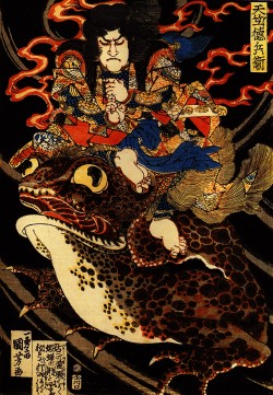 Antipahtico:tokube Riding A Giant Toad ~ Utagawa Kuniyo