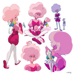 loycos:  i call it, “second wave pearlrose feels, diamond edition” one of these bad boys is now available as sticker!! https://www.redbubble.com/people/loycos/works/31721667-pink-and-pearl-sticker?asc=u&amp;p=sticker  &lt;3 &lt;3 &lt;3