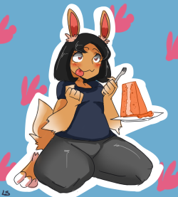 0lightsource:  Carrot Cake about to eat a delicious spongy Rabbit.