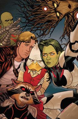 michaelbaileywriter:  joequinones:  Hey gang! Here’s a look at my cover to issue 2 of Howard the Duck, featuring the Guardians of the Galaxy — making ‘duck faces’. Have a great weekend. WAUGH!  Drax’s duck face is killing me.