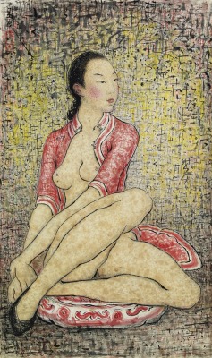 tits-in-art:  Pan Yiliang (1899-1977) - The Dreamer, 1955 