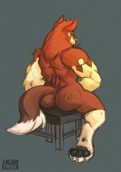 thebigspanishlycan:WereButt. A quickie for @werethropelaporte during the dual stream we did yesterday night.