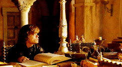 rubyredwisp:  Tyrion Lannister Appreciation: [Day 4] Favorite Quote → I must do my part for the honor of my house, wouldn’t you agree? But how? Well, my brother has his sword and I have my mind. And a mind needs books like a sword needs a whetstone.
