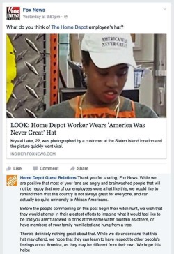 spunkyspaniel:  lumos5001:  etherealgyal:  America was never great.  this pleases me greatly  @rawwket do home depot’s pr 