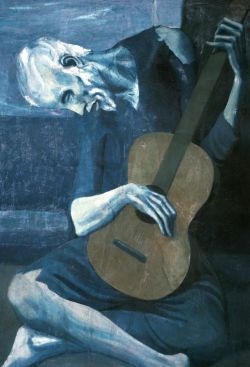 lewisandhisblog:   Picasso - The Old Guitarist  Cool pic of Mark Kozelek! 