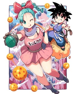 kenron-toqueen:Bulma and Son Goku 💕💕❌ #bulma #goku #dragonball #fanart #kenron ;9