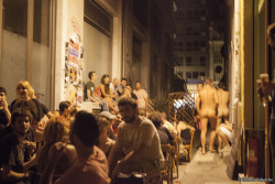 urbannudism:  Naked in the center of Thessaloniki 12/7/2013 https://vimeo.com/74696604 photo by Eleftheria Kalpenidou 