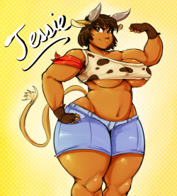 This is Jessie, Alice&rsquo;s sister , a bull-cow babe, and If you couldn&rsquo;t tell, she&rsquo;s a lot stronger than your average cow girl.