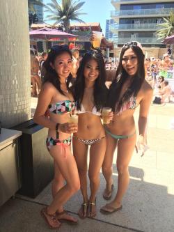 Hot Asian girl skinny hotties in bikinis.
