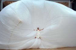  A Dancer Performs The Play Wolke (Cloud, 2002) By German Choreographer Sasha Waltz