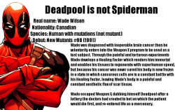 psilentasincjelli:  fuckyesdeadpool:  Click here to read about Deadpool’s sexuality  woah i just learned a lot   I hate this character just as much if not more than Loki, which is a lot.