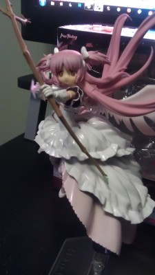 Crappy camera go!  Got my Madoka and she heavy as hell for her size. lol Only one left is Super Sonico.   Not sure which I&rsquo;ll get next though.  More Kotobukiya Bishoujo figures, Gundam model kits, some Revoltech Transformers, or even  all 7