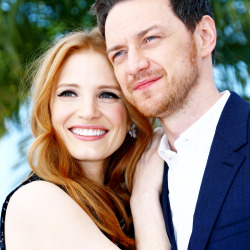 vikander:  Jessica Chastain and James McAvoy attend ‘The Disappearance of Eleanor Rigby’ photocall at the 67th Annual Cannes Film Festival on May 18, 2014 in Cannes, France 