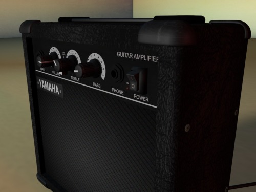 XXX Modelo de amplificador Yamaha 3D terminado. photo