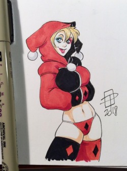 callmepo: A suggested shawtie in a hoodie - New 52 Harley.  KO-FI / TWITTER  ;9