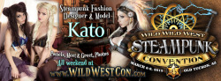 steamgirlofficial: “The Wild Wild West Steampunk Convention is excited to announce Kato and the ladies of SteamGirl.com at WWWC4! Kato is an entrepreneur who blends fashion design, modeling, jewelry, photography. directing, tinkering, and beauty into