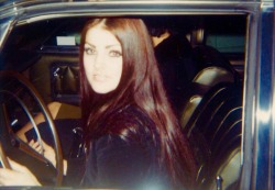 Takingcare-Of-Business:  Priscilla Presley Photographed In Her Car With Patsy Presley,