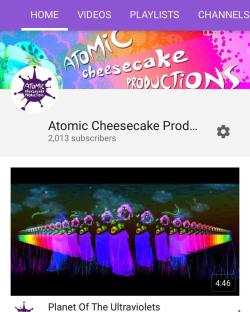 Our YouTube channel finally hit 2K subscribers and 1 million total views. Only took 10 years! Thanks everyone for watching our weird and goofy movies https://youtube.com/c/atomiccheesecake