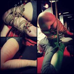 therealakairyuu:  We’re at @shibaridojowarsaw’s Sadistic Shibari Workshop with Soptik_Z who is a cruel genius 😲😬 Model: Selkeys, Ropework: AkaiRyuu 🀄 #shibari #kinbaku #bondage #rope #ropebunny #nawa #bdsm #bdsmlifestyle #torture 🗻 #縄