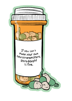 let-there-be-color:  Medication is often stigmatized and that really bothers me. I’ve taken meds on and off for years to supplement my focus and combat my anxiety. I’ve adapted because of prescriptions. None of us are weak for this, we’re simply