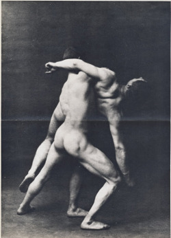 antique-erotic:  Part of a set of photographs taken in the final years of the 19th century by the French army, studies of male anatomy and motion to help soldiers and officers better understand the human body and the physical tasks it must perform in