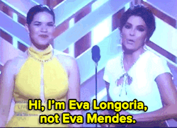 micdotcom:  Eva Longoria and America Ferrera used the Golden Globes to make a great point about Latinas While the above bit was lighthearted, Ferrera and Longoria were sending a larger message about Latinas in Hollywood, and perhaps even taking a jab