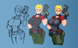 shiinsart: club-ace:  markydaysaid: Emma. Another Shadowrun-esque character for a sheet I’m working on.  Looking hot as well, I love how they make those safe vest in all kind of sizes ^^ Adding @shiinsart for awarness ^^  lovely : ) 