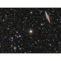 NGC 891 vs Abell 347 #nasa #apod #galaxies #spiralgalaxy #ngc891 #galaxycluster #abell347 #constellation #andromeda #universe #intergalactic #interstellar #space #science #astronomy