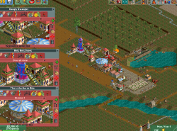 Deciding to play it safe, I have started Horsedick Partytown Park out with the classic &ldquo;that one area where you shove all the shitty starting rides plus also a food court&rdquo; tactic. We are starting to make a profit, and can probably make some