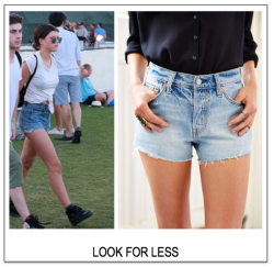 thesiteofstyle:  SOFIA RICHIE wearing the RES Denim kitty cutoff shorts (๨) – BUY THEM HERE. A look for less alternative for Sofi’s shorts are the Levi’s 501 slash cutoff shorts (๊) – BUY THEM HERE. 
