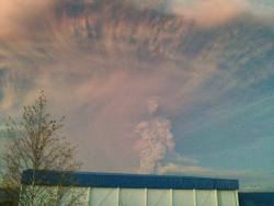 chucrutypilsen:  Gray Giants formed in the shade of the ashes of the erupting Calbuco Volcano in Southern Chile.
