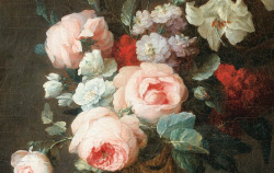 detailsofpaintings:  Anne Vallayer-Coster, Nature Morte au Vase de Fleurs, Nid d’Oiseau et Bourse 1780-81 