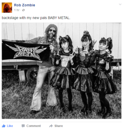 hella-lugosi:  sciencebranchblues:  rhan-hastur:  akitchenwitch:  shpider-synthpop:  retrocatte:  shpider-synthpop:  Rob Zombie confirmed for coll fuckin’ guy    ROB ZOMBIE CONFIRMED FOR COOLEST FUCKING GUY   i love that Rob Zombie is now Baby Metal’s
